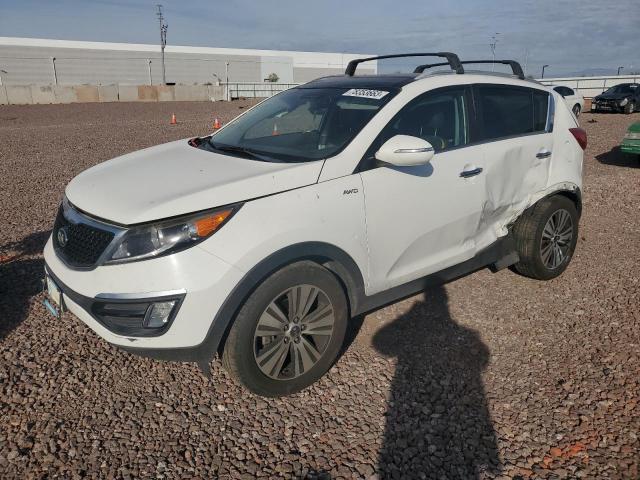 KNDPCCAC0F7776810 - 2015 KIA SPORTAGE EX WHITE photo 1