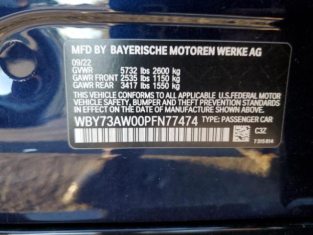 WBY73AW00PFN77474 - 2023 BMW I4 EDRIVE4 BLUE photo 12