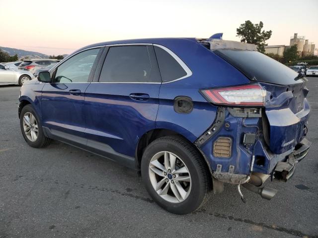 2FMTK4J85FBB12993 - 2015 FORD EDGE SEL BLUE photo 2