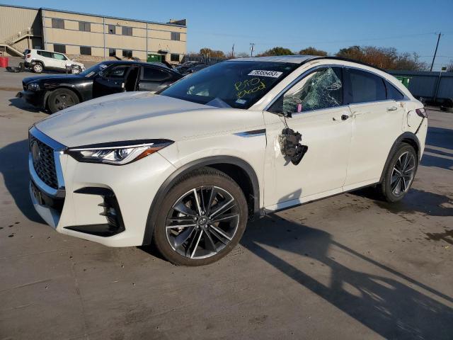 3PCAJ5JR4PF106135 - 2023 INFINITI QX55 LUXE WHITE photo 1