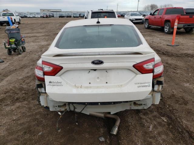 3FA6P0RU4GR341736 - 2016 FORD FUSION TITANIUM HEV WHITE photo 6