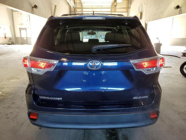 5TDJKRFHXES051459 - 2014 TOYOTA HIGHLANDER XLE BLUE photo 6