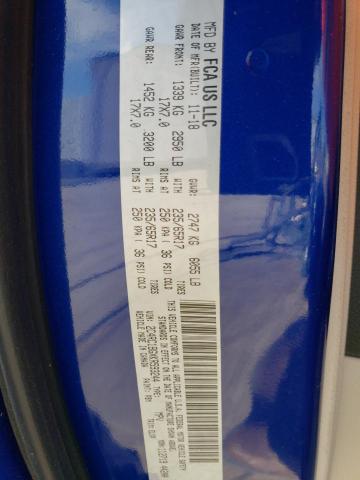 2C4RC1BGXKR593244 - 2019 CHRYSLER PACIFICA TOURING L BLUE photo 12