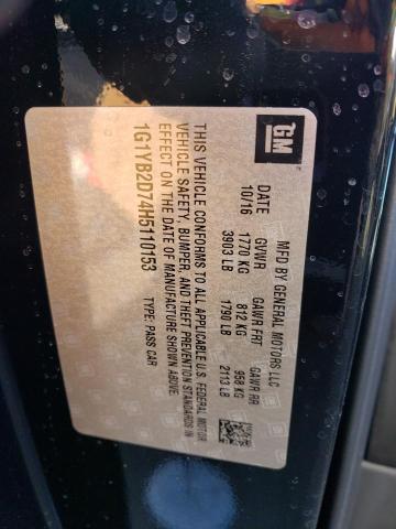 1G1YB2D74H5110153 - 2017 CHEVROLET CORVETTE STINGRAY 1LT BLACK photo 12