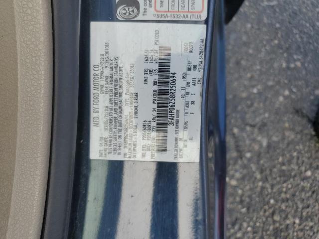 3FAHP06Z58R250694 - 2008 FORD FUSION S BLUE photo 12