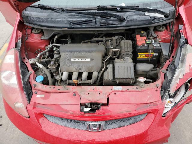 JHMGD38458S001834 - 2008 HONDA FIT RED photo 11