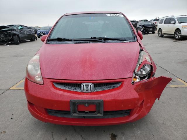 JHMGD38458S001834 - 2008 HONDA FIT RED photo 5