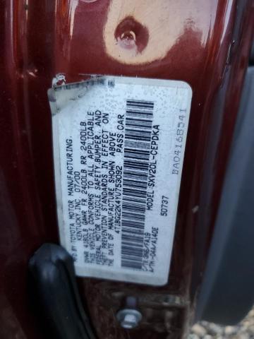 4T1BG22K4YU753092 - 2000 TOYOTA CAMRY CE RED photo 12