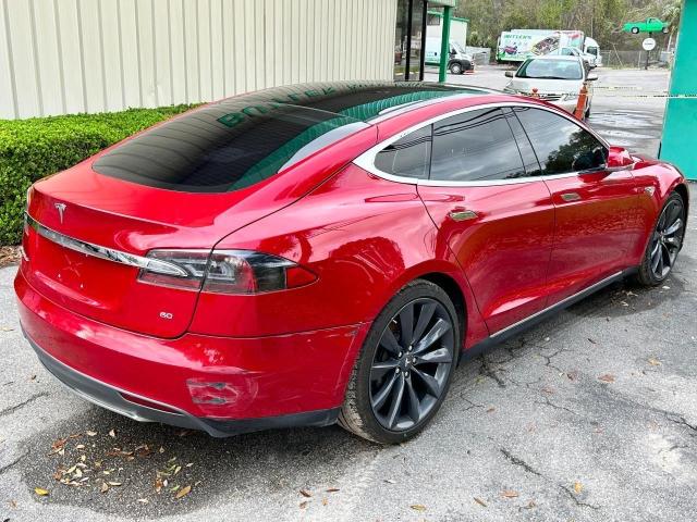 5YJSA1CG0DFP25710 - 2013 TESLA MODEL S წითელი ფოტო 4