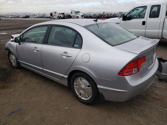 JHMFA36207S001101 - 2007 HONDA CIVIC HYBRID SILVER photo 2