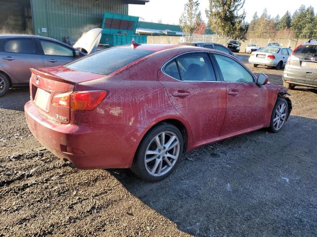 JTHBK262375041788 - 2007 LEXUS IS 250 RED photo 3