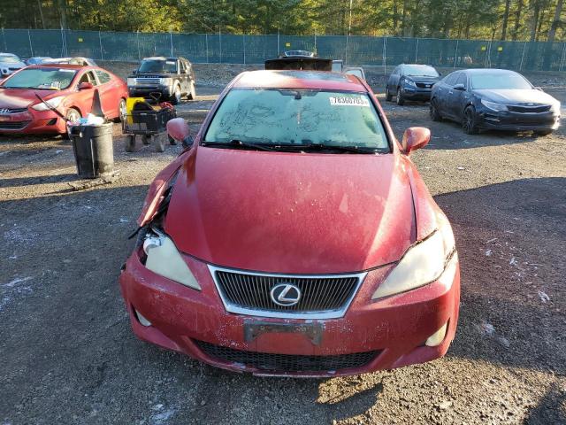 JTHBK262375041788 - 2007 LEXUS IS 250 RED photo 5