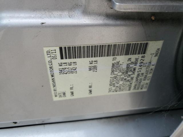 1N4AL2AP9BN514928 - 2011 NISSAN ALTIMA BASE SILVER photo 13