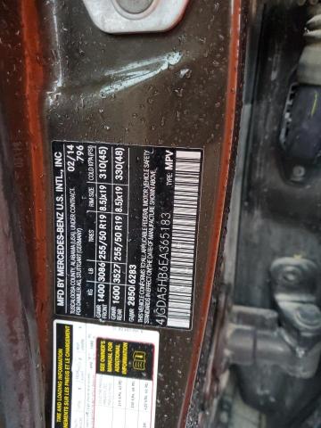 4JGDA5HB6EA365183 - 2014 MERCEDES-BENZ ML 350 4MATIC BROWN photo 13