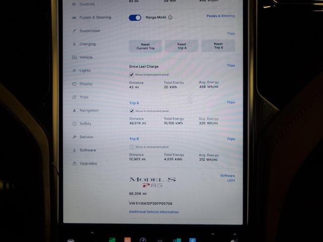 5YJSA1DP3DFP05708 - 2013 TESLA MODEL S Մոխրագույն լուսանկար 9