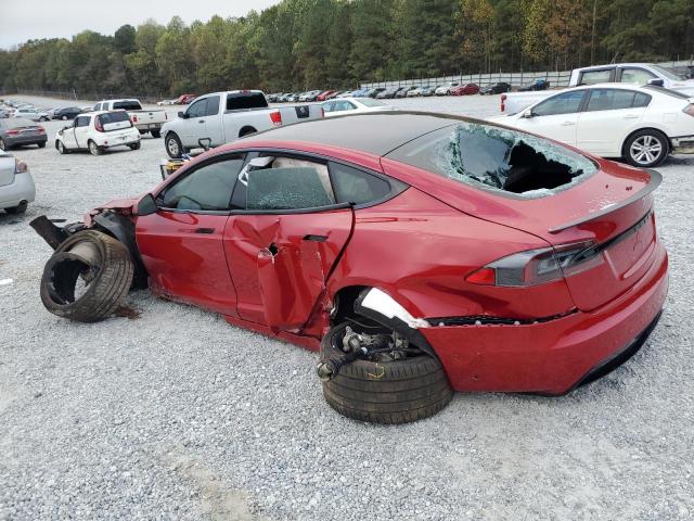 5YJSA1E62NF460780 - 2022 TESLA MODEL S RED photo 2