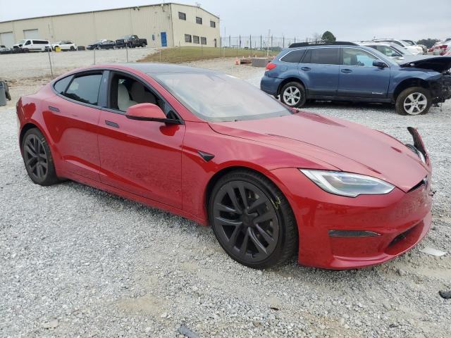 5YJSA1E62NF460780 - 2022 TESLA MODEL S RED photo 4