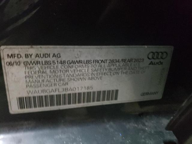 WAUBGAFL3BA017185 - 2011 AUDI S4 PREMIUM PLUS BLACK photo 12