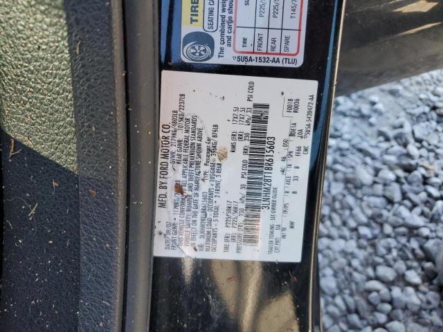 3LNHM28T18R615603 - 2008 LINCOLN MKZ BLACK photo 12