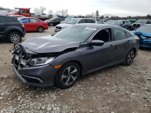 2HGFC2F62KH591425 - 2019 HONDA CIVIC LX GRAY photo 1