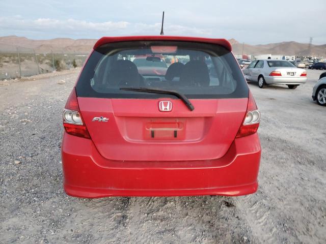 JHMGD38617S016413 - 2007 HONDA FIT S RED photo 6
