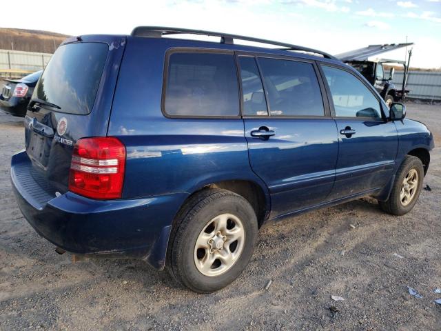 JTEHF21A510007589 - 2001 TOYOTA HIGHLANDER BLUE photo 3