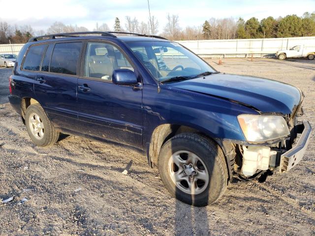 JTEHF21A510007589 - 2001 TOYOTA HIGHLANDER BLUE photo 4