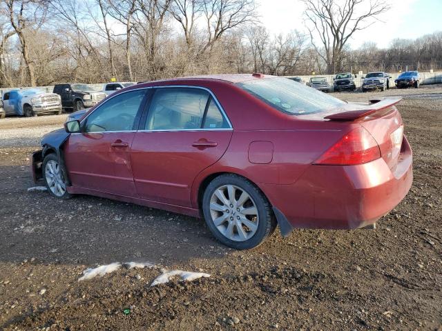 1HGCM66547A080996 - 2007 HONDA ACCORD EX RED photo 2