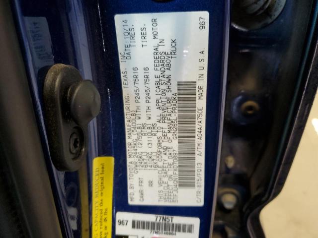 5TFJU4GN1FX070897 - 2015 TOYOTA TACOMA DOUBLE CAB PRERUNNER BLUE photo 13