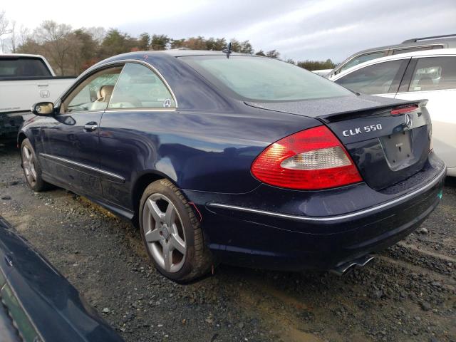 WDBTJ72H77F211837 - 2007 MERCEDES-BENZ CLK 550 BLUE photo 2