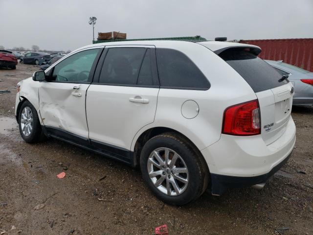 2FMDK3J99DBC57538 - 2013 FORD EDGE SEL WHITE photo 2