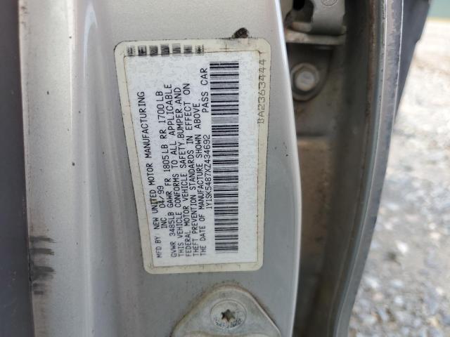 1Y1SK5487XZ434692 - 1999 CHEVROLET GEO PRIZM BASE SILVER photo 12