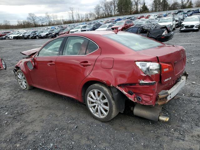 JTHCK262485026979 - 2008 LEXUS IS 250 RED photo 2