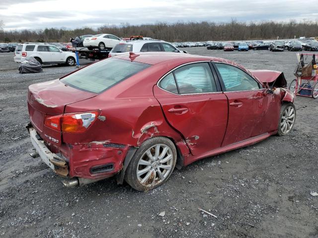 JTHCK262485026979 - 2008 LEXUS IS 250 RED photo 3