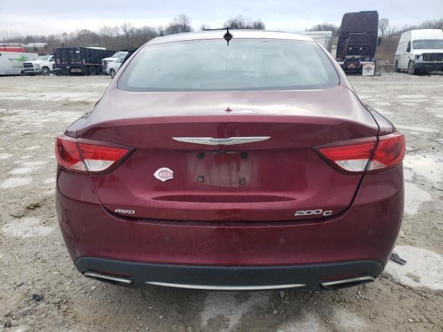 1C3CCCEG9FN668634 - 2015 CHRYSLER 200 C RED photo 6