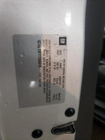 1G1AL15F777366918 - 2007 CHEVROLET COBALT LT SILVER photo 12