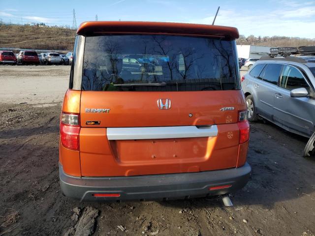 5J6YH2H77AL006848 - 2010 HONDA ELEMENT EX ORANGE photo 6