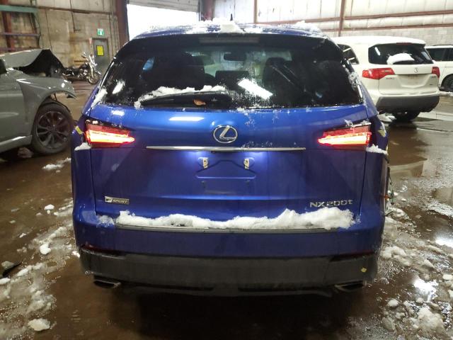 JTJBARBZ7F2008841 - 2015 LEXUS NX 200T BLUE photo 6