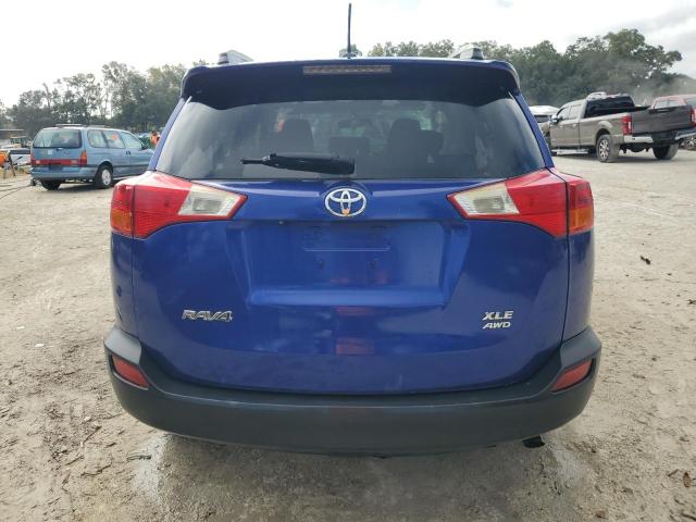 2T3RFREV4EW144104 - 2014 TOYOTA RAV4 XLE BLUE photo 6