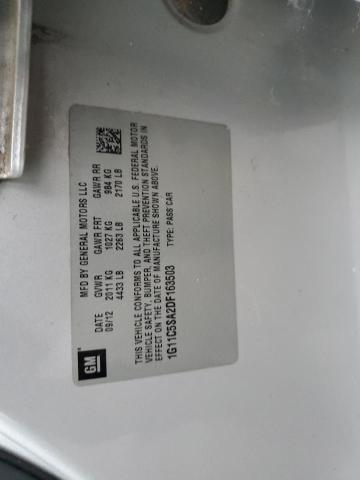 1G11C5SA2DF163503 - 2013 CHEVROLET MALIBU 1LT SILVER photo 12