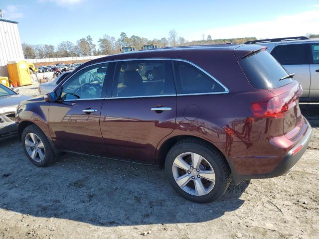 2HNYD2H37DH512903 - 2013 ACURA MDX TECHNOLOGY MAROON photo 2