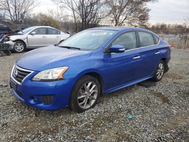 3N1AB7APXFY373180 - 2015 NISSAN SENTRA S BLUE photo 1