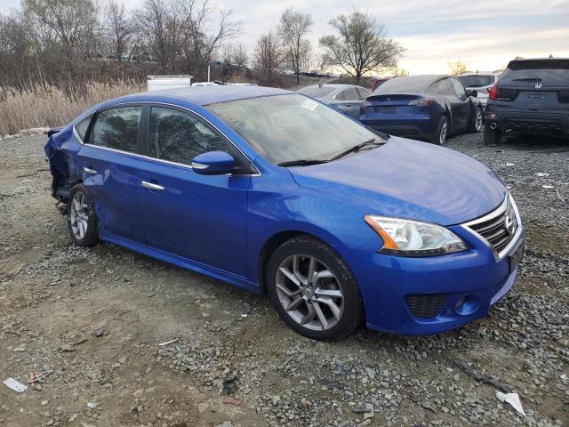 3N1AB7APXFY373180 - 2015 NISSAN SENTRA S BLUE photo 4