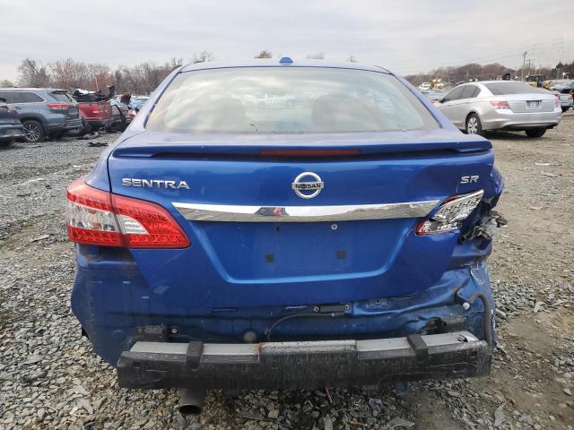 3N1AB7APXFY373180 - 2015 NISSAN SENTRA S BLUE photo 6