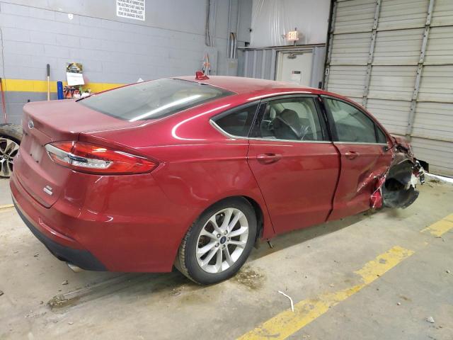 3FA6P0HD4LR230504 - 2020 FORD FUSION SE RED photo 3