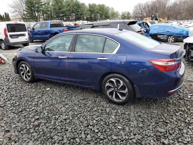 1HGCR2F86GA057434 - 2016 HONDA ACCORD EXL BLUE photo 2