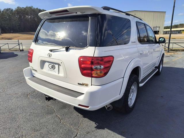 5TDZT34A93S153352 - 2003 TOYOTA SEQUOIA SR5 WHITE photo 4