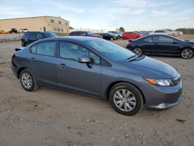 19XFB2F58CE100703 - 2012 HONDA CIVIC LX GRAY photo 4