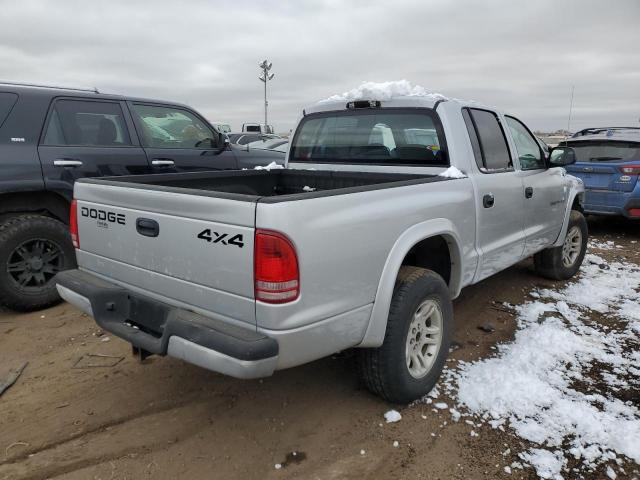 1B7HG38N32S620297 - 2002 DODGE DAKOTA QUAD SPORT SILVER photo 3