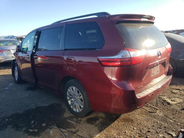 5TDYK3DC8GS761840 - 2016 TOYOTA SIENNA XLE RED photo 2